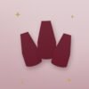 Burgundy Velvet Coffin — close up