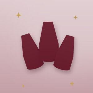 Burgundy Velvet Coffin — close up