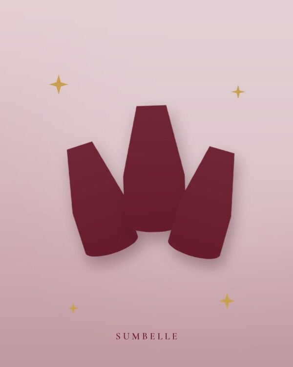 Burgundy Velvet Coffin — close up